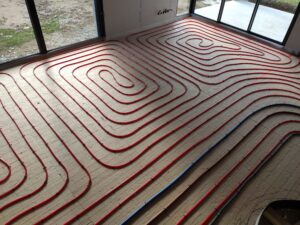 installation chauffage au sol maison individuelle neuve Annonay