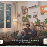 Installation d'une climatisation réversible éligible à la TVA 5,5 % par un technicien de Sanipac à Annonay.